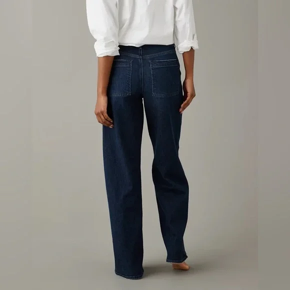 AE Dreamy Drape Stretch Super High-Waisted Baggy Wide-Leg Jean - Picture 2 of 15